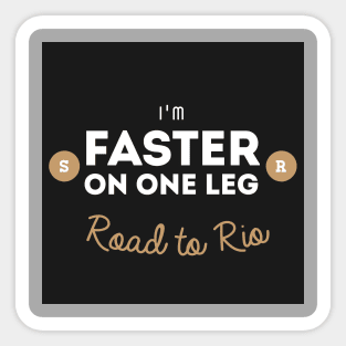 Faster on One Leg - Square Sticker